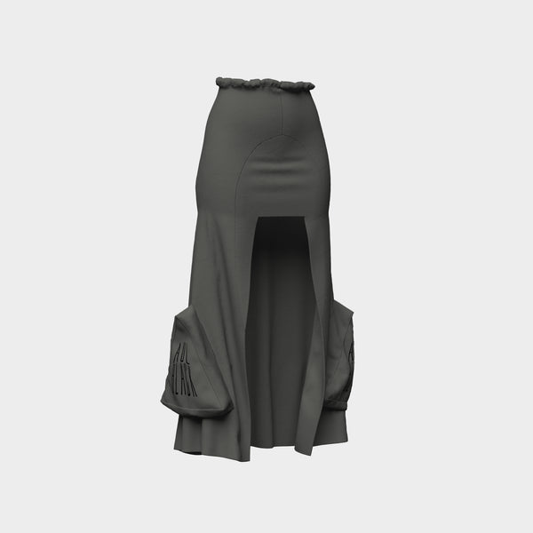 Cargo Skirt in Smoke Grey – Aulblack