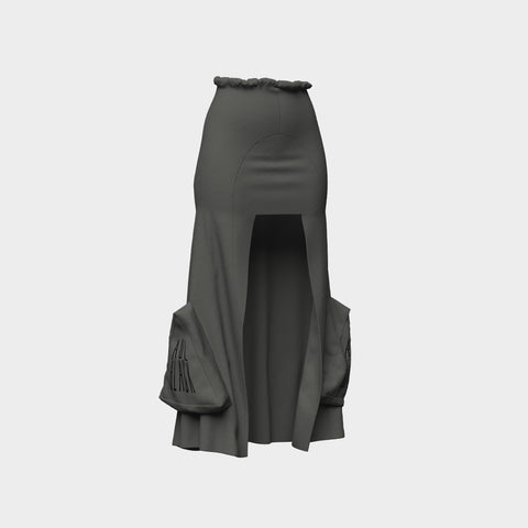 Cargo Skirt in Smoke Grey