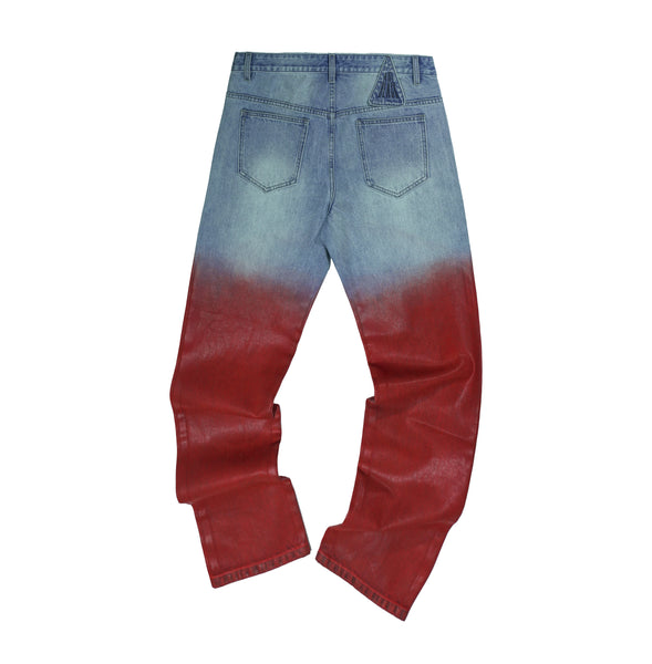 GRADIENT JEANS IN RED