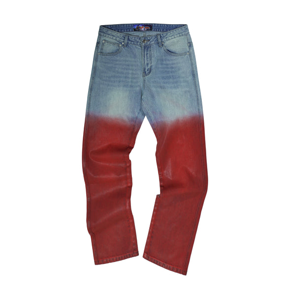 GRADIENT JEANS IN RED
