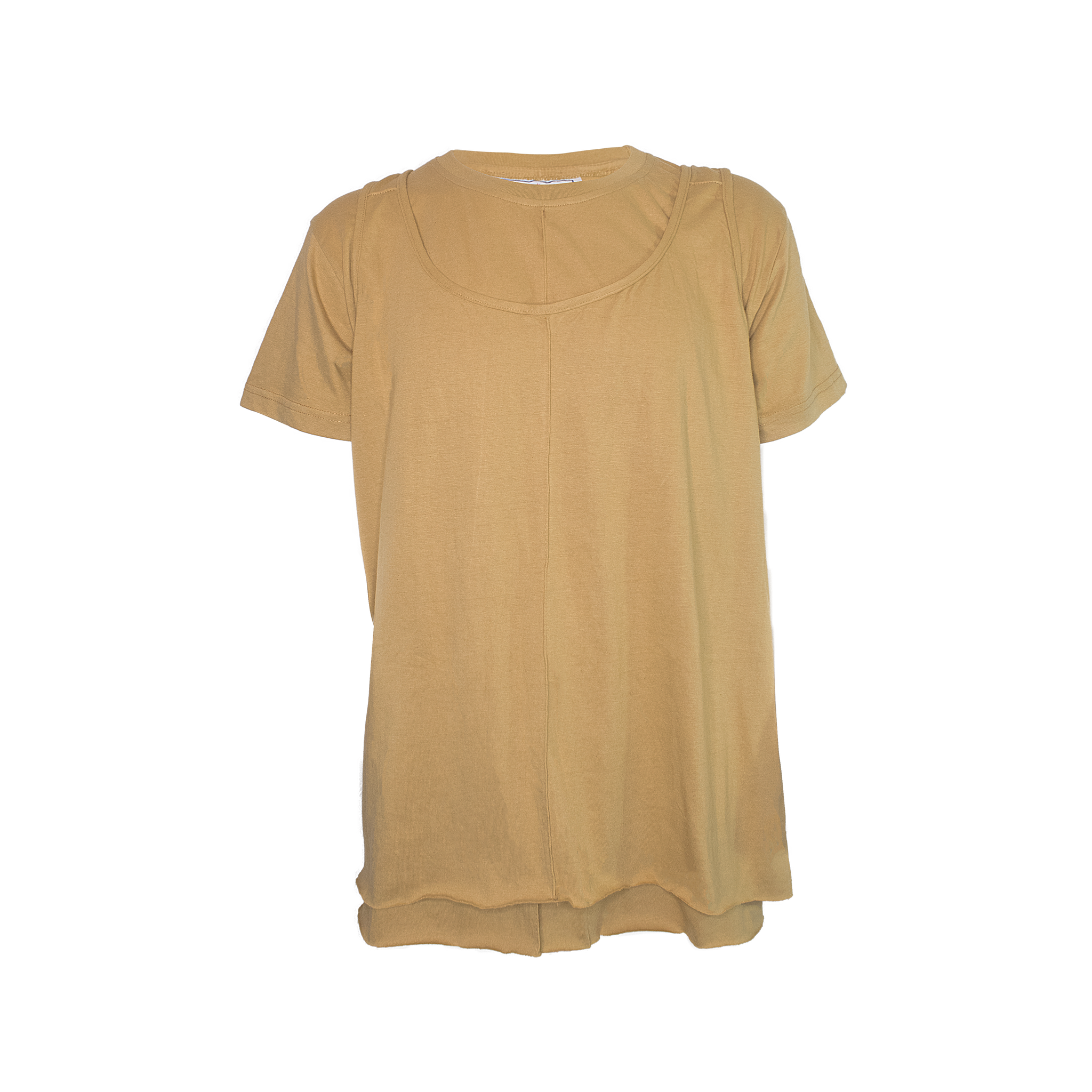 INSIDE OUT TEE WITH TANK TOP IN BEIGE