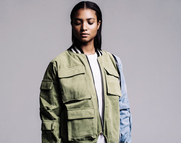 Camp Cargo Jacket with Denim