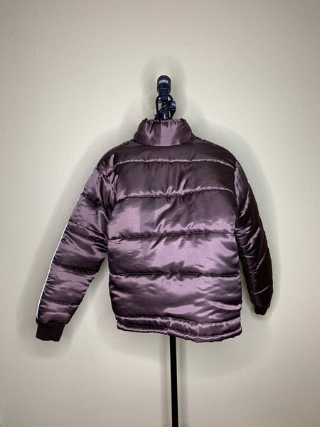 Dual Layer Down Coat with Layered Zip Tee