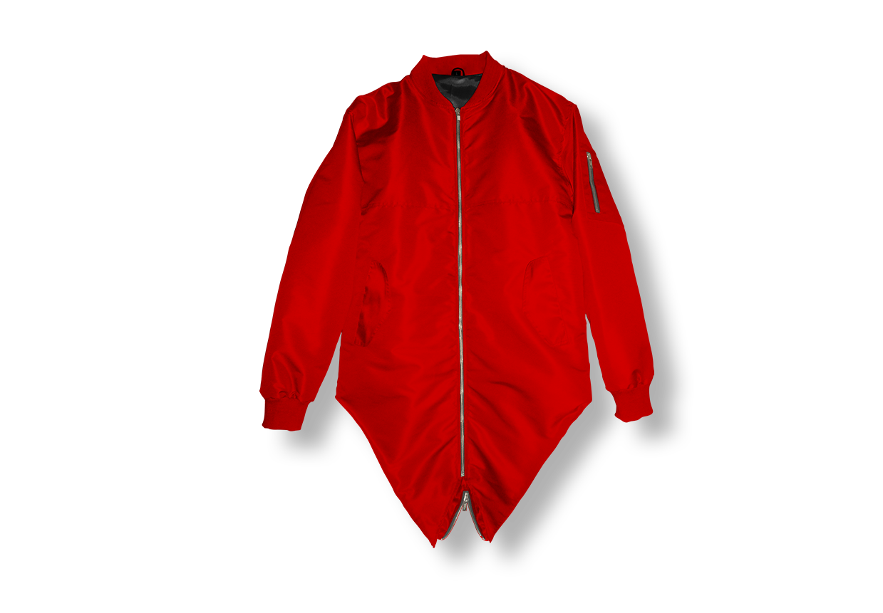 Red Double Tailed Flight Jacket